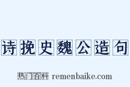 诗挽史魏公造句是什么意思的图片